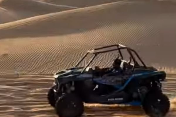 Extreme rally convoy in Dubai desert